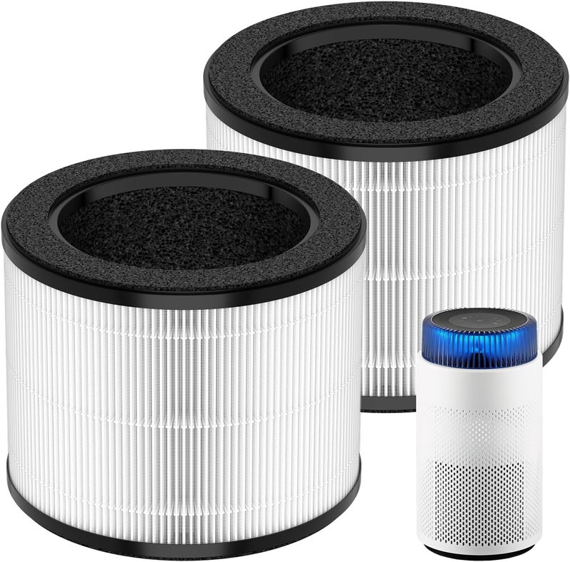Sinnya 2 Pack Airmega 100 Filter Replacement Fit for Coway Airmega 100 Air Puri-Fier for Bedroom Home up to 810 ft², 3-in-1 H13 True HEPA and Deodorization Filter - Image 1